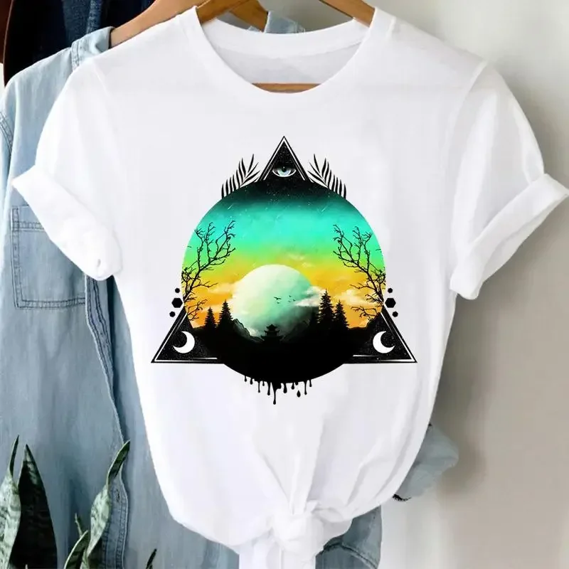 New Women's Short Sleeve T-Shirt Breathable and Refreshing Top High Quality Cotton Round Neck Trendy Fresh and Fashionable