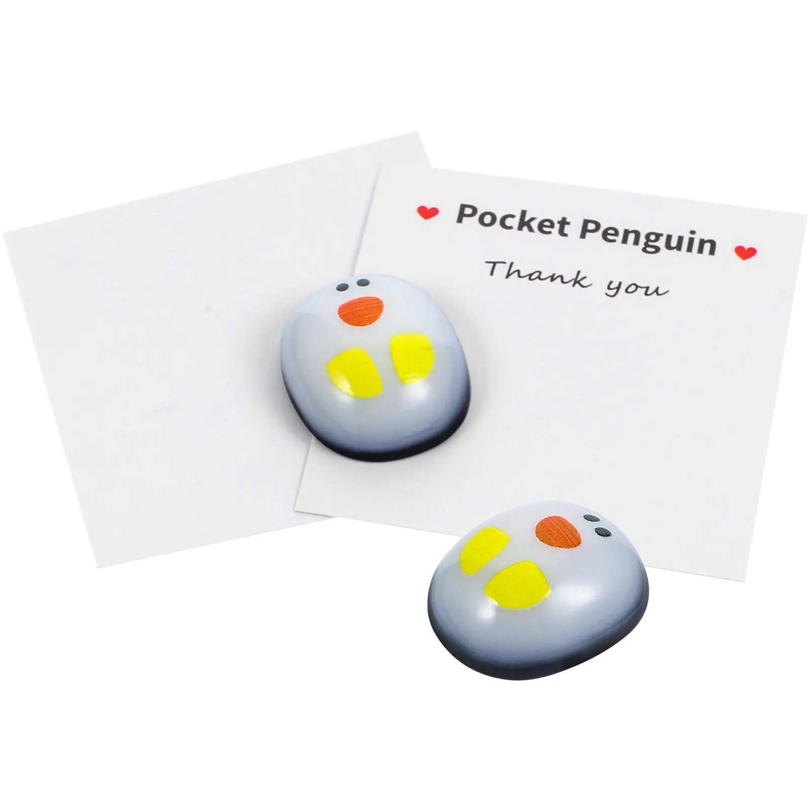 1Set Glass Hug Desktop Ornament Creative Home Decoration Glass Penguin Adornment Tabletop Scene Layout Greeting