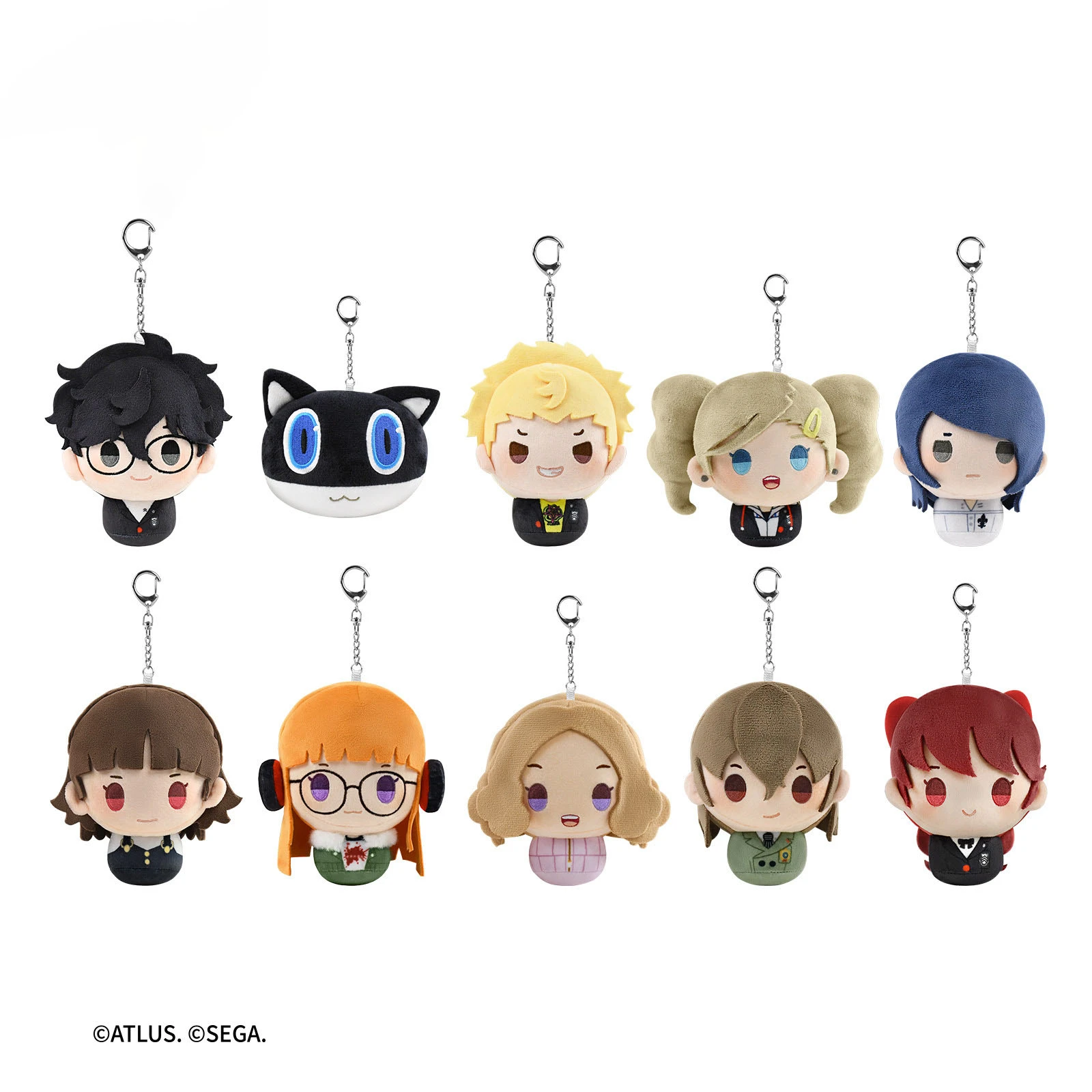 Action Cotton Figure Keychain Game PERSONA Amamiya Ren Akechi Goro Yuuki Makoto Cute Stuffed Doll Pendants Kids Fans Gift Toys