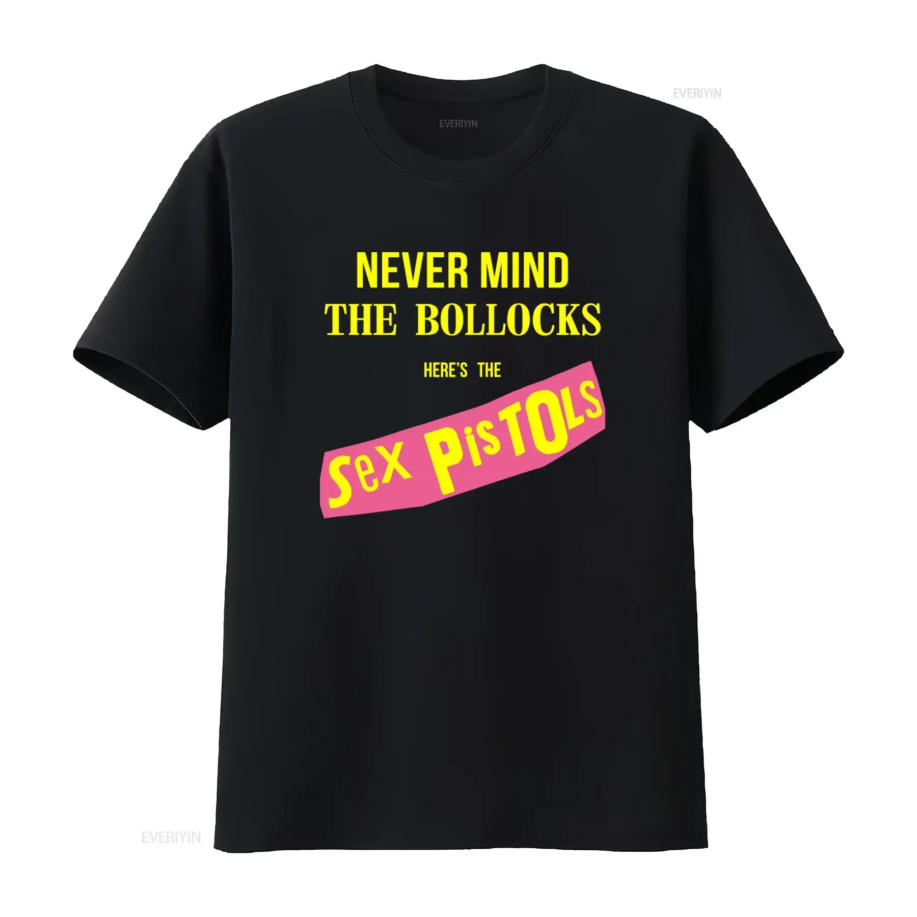 Sex Pistols Never Mind The Bollocks Punk Band Print T Shirt for  vintage Washed Top For Everyday Wear Stretched streetwear Soft