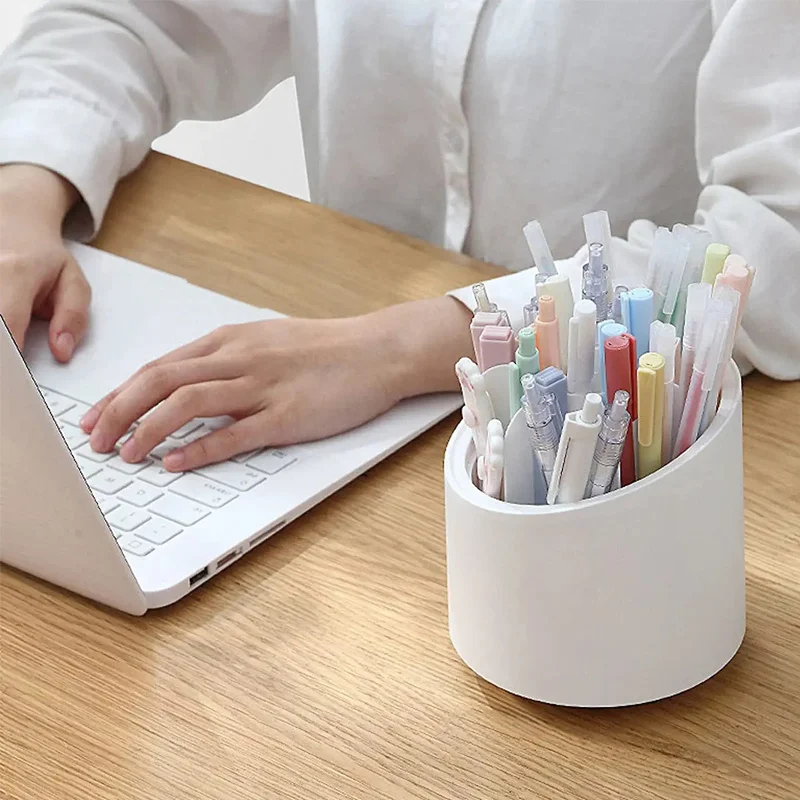 1 PC 360° Rotating Makeup Organizer Cosmetic Storage Solution for Vanity Desk Clear Plastic Compact Size