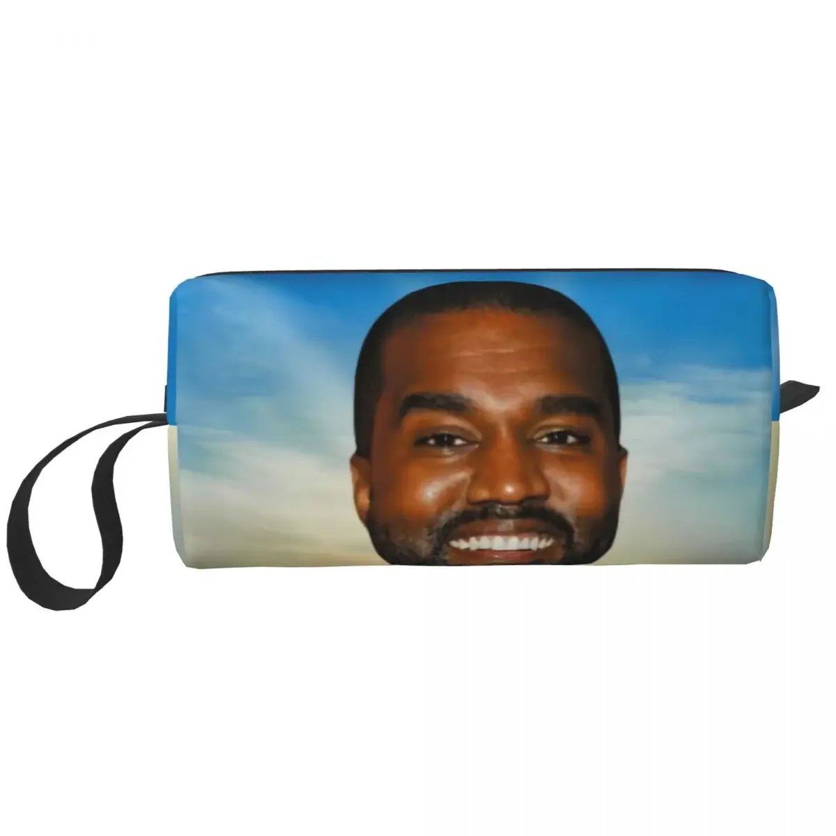 Bolsa de aseo divertida Kanye West Meme, rapero de moda, productor de música, organizador de cosméticos y maquillaje, almacenamiento de belleza para mujer, caja de Kit Dopp