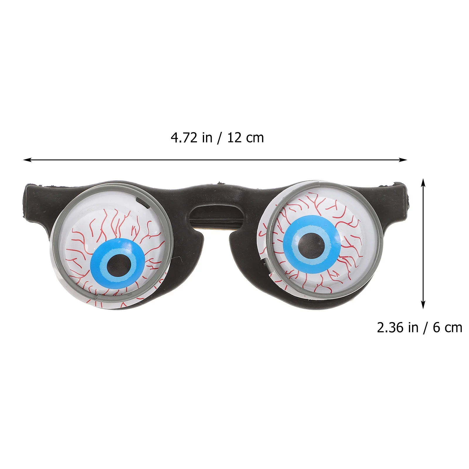 Gafas caídas, montura gruesa, gafas de globo ocular de primavera para disfraz de Halloween, fiesta, regalo divertido