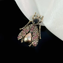 EASYA Insect Metal Brooch Pin with Rhinestones Luxury Aesthetic Wholesale Retro Fairy Grunge Women's Accessories