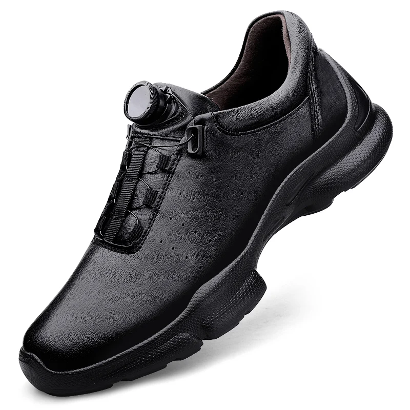 VIPOL Retro all-leather men's casual cowhide shoes, black sports shoes, top layer cowhide casual leather shoes