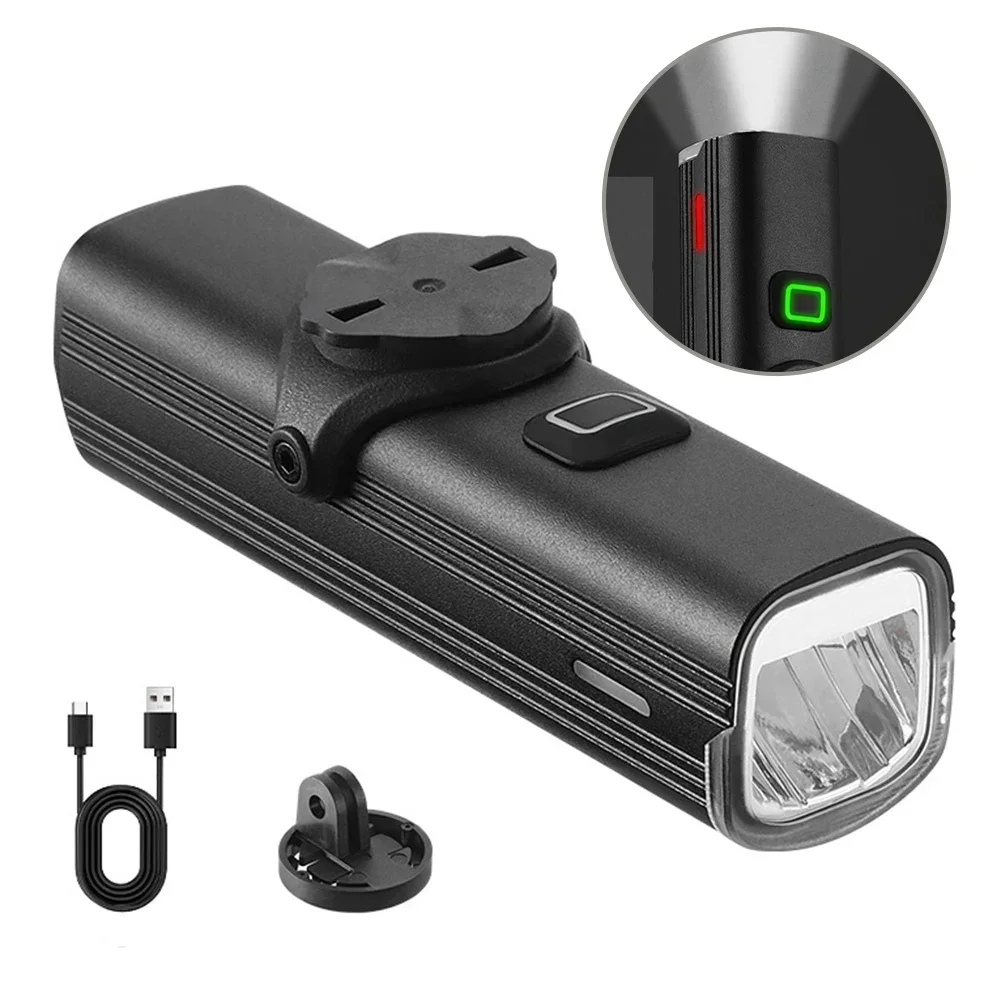 1pc Bike Light 110x30x37mm Bike Lights For Night Riding For Garmin Mount Bike Headlight Rechargeable Bicycle Accessories