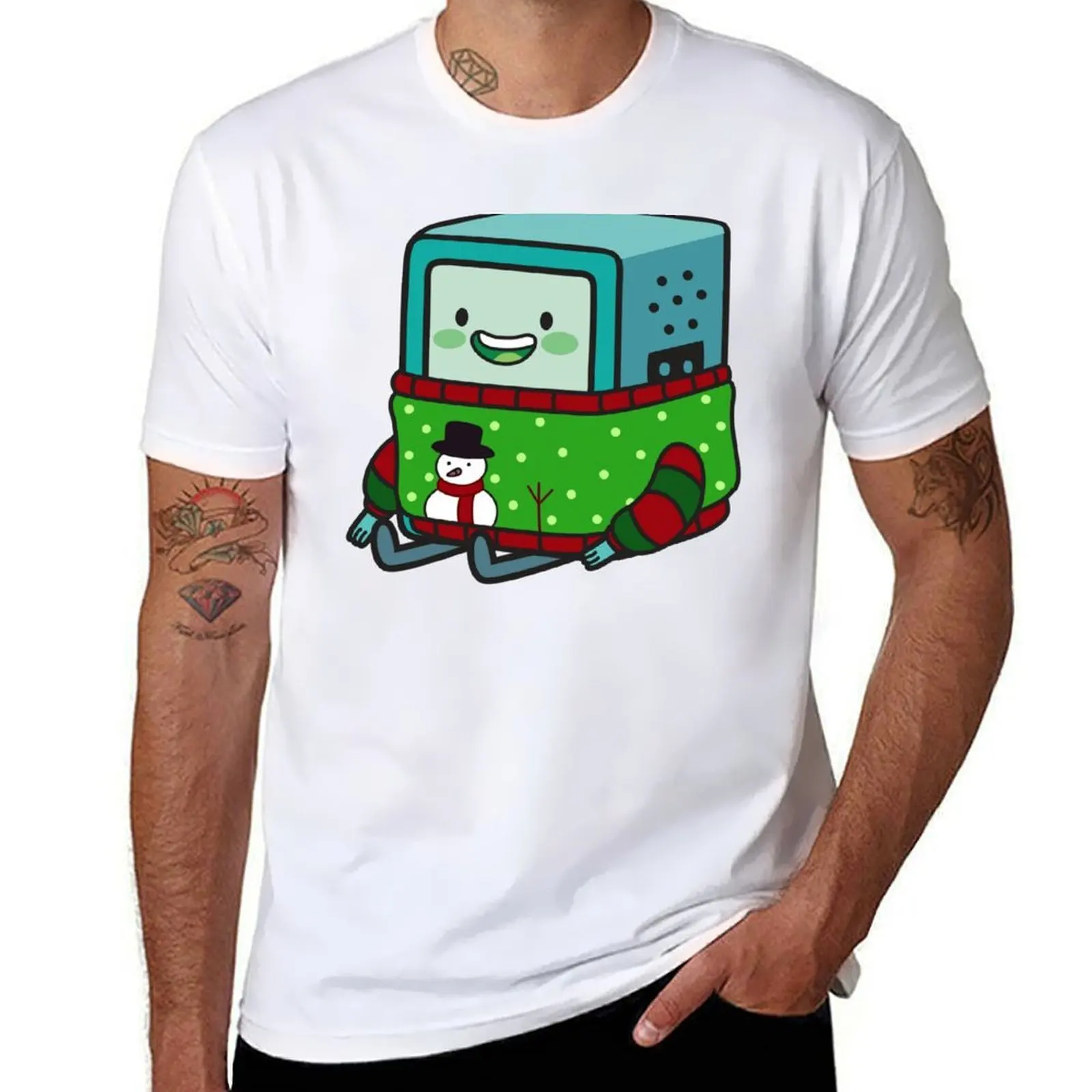 

BMO Xmas T-Shirt funny t shirts cotton g man t shirts for men T-Shirt