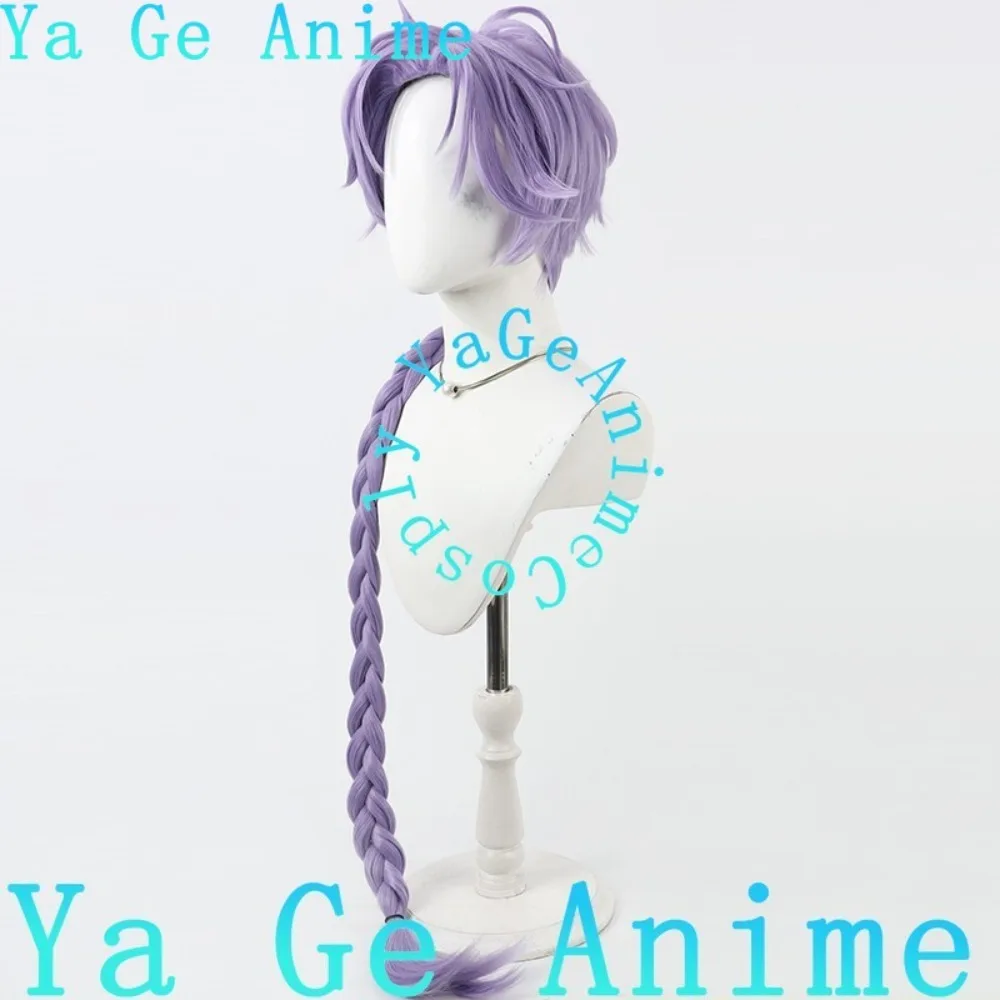 Ya Ge Anime Store Nu: كرنفال جيو يي شعر مستعار تأثيري طويل الأرجواني جديلة عرض الواقع عرض الواقع في المخزون الشحن السريع #3