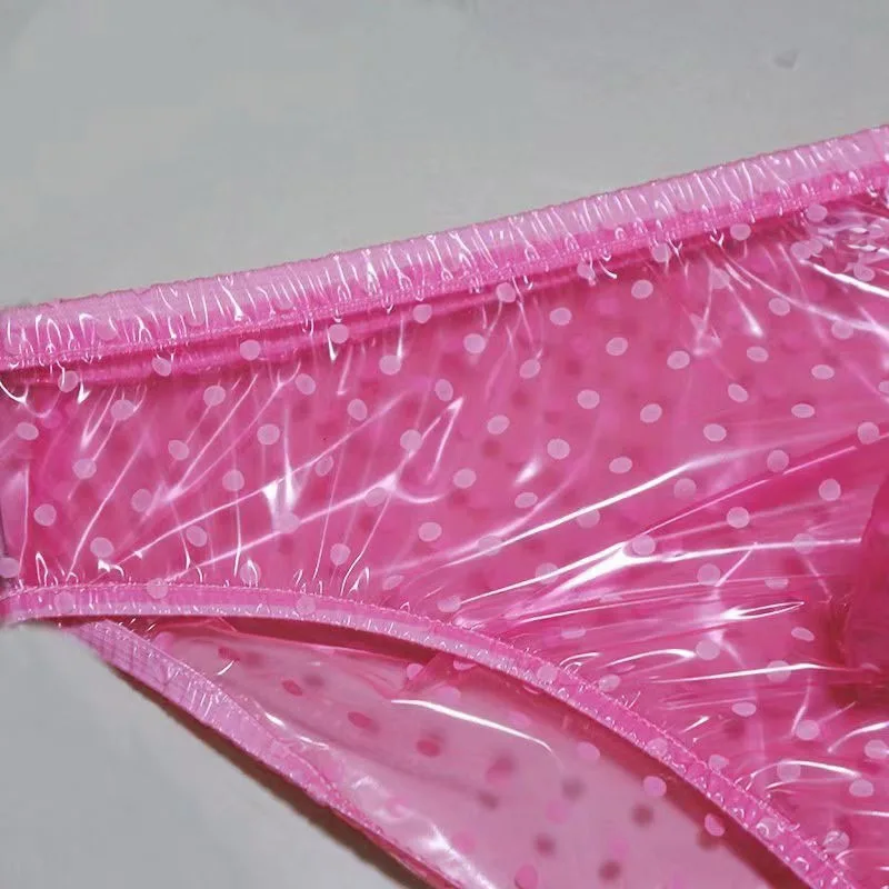 Celana Dalam Plastik PVC Longgar Pria Jernih dengan Tas Penis Celana Dalam Transparan Celana Dalam Polka Dot Celana Dalam Bayi Dewasa Abdll