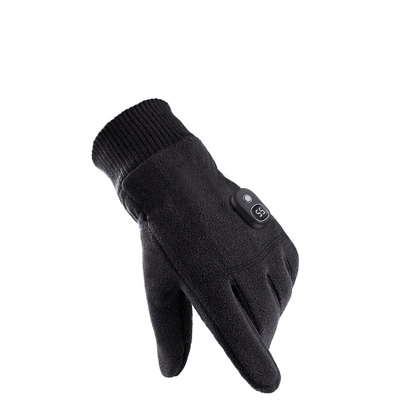 Electric Heating Gloves Motorcycle Electric Vehicle Winter Warm Hand Treasure Thickened Winter Windproof Heating Rechargeable