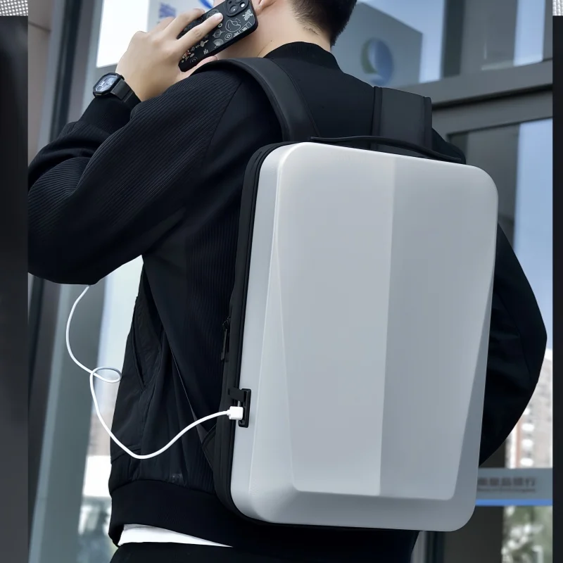 Men's Computer Business Backpack Handbag USB Phone Charging  Technology  shell Fashion bag RIDE bags backpack