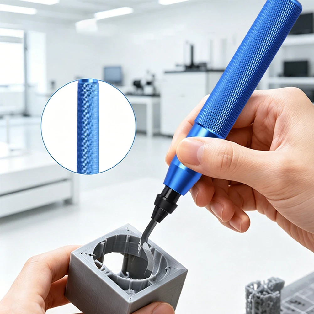 Burr Removal Reamer 13.2cm Blue Metal Deburring Tool Compatible with BS1010 Accessories for Plastic Edge Smoothing