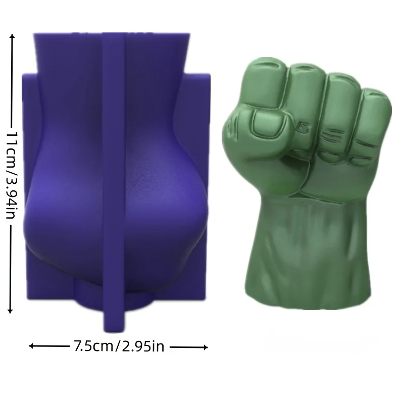 Resin Casting Molds Large 3D Fist Gesture Silicone Mold, God's Hand Aromatherapy Candle Silicone Mold DIY, Keep Fighting, Win Fi