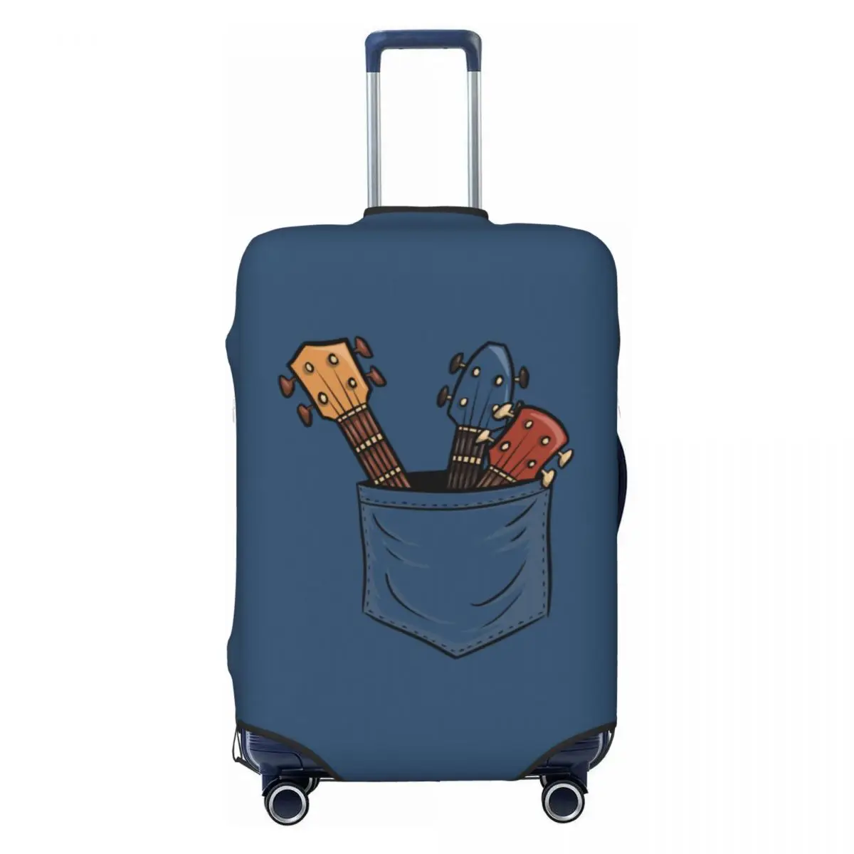 

Пользовательские милые забавные гавайские гитары в кармане, чехол для багажа, защитный чехол, моющиеся чехлы для дорожных чемоданов для любителей укулеле