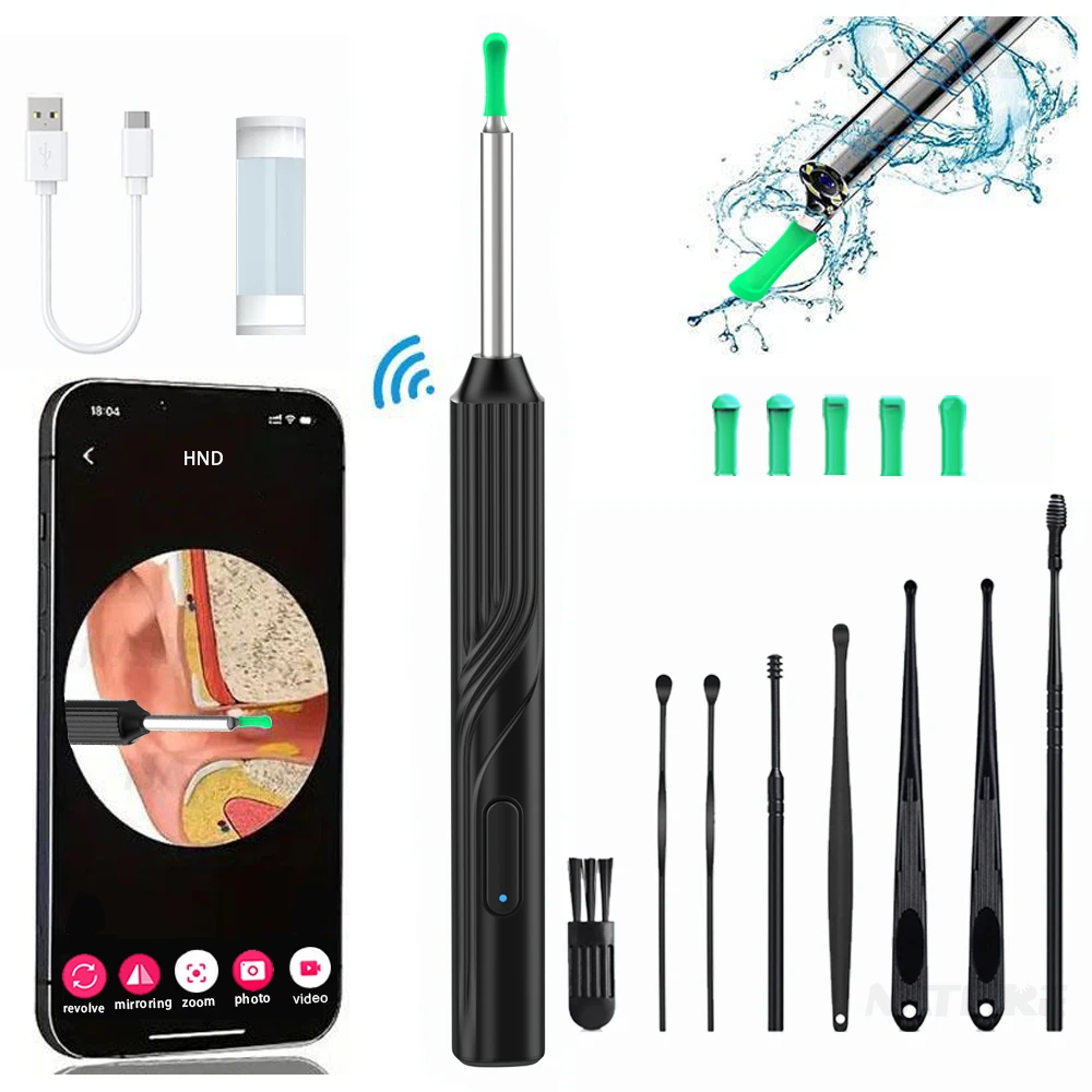 Wireless Smart Visual Earwax Removal Ear Cleaner with Mini Camera LED Light Portable Earpick USB C Charging Best Gift for Friend