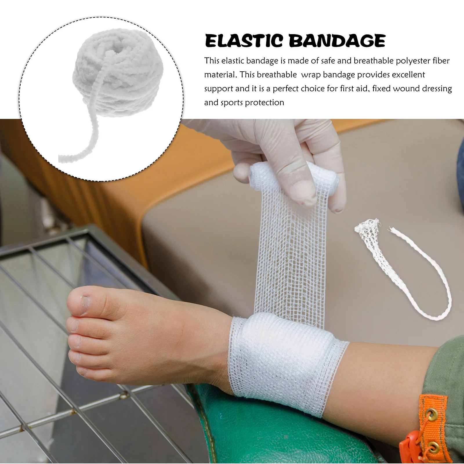 

1 Roll Breathable Elastic Bandage Mesh Wrap For Finger Wound Fixing Sports Tape Stretchy Tubular Gauze First Aid Support Outdoor