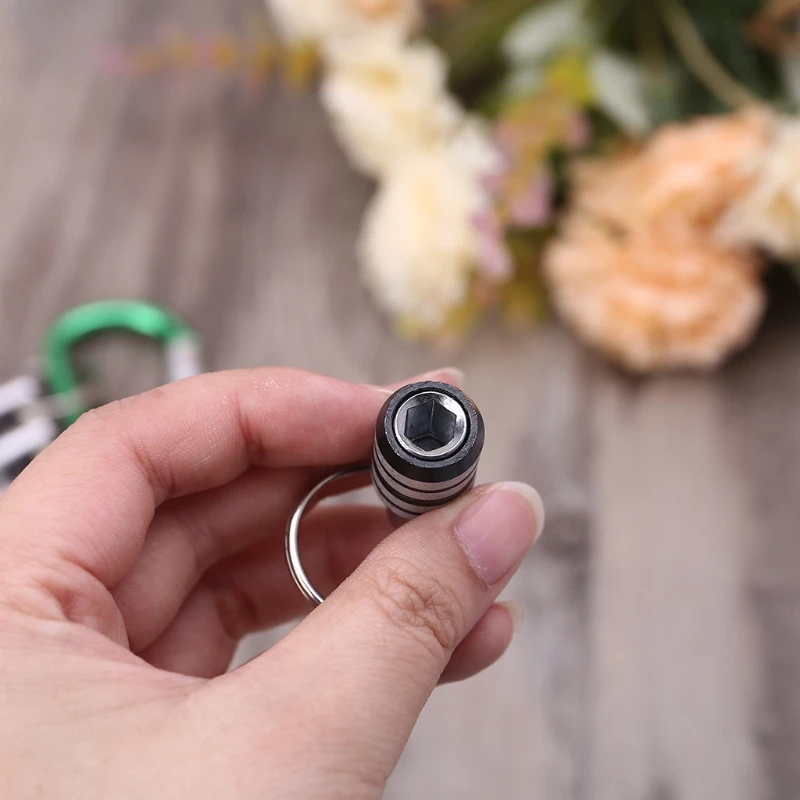 K1KA 5pcs 1/4 Inch Shank Keychain Extension Bar Screwdriver Bits Holder Socket Adapter Drill Bit Screw Adapter