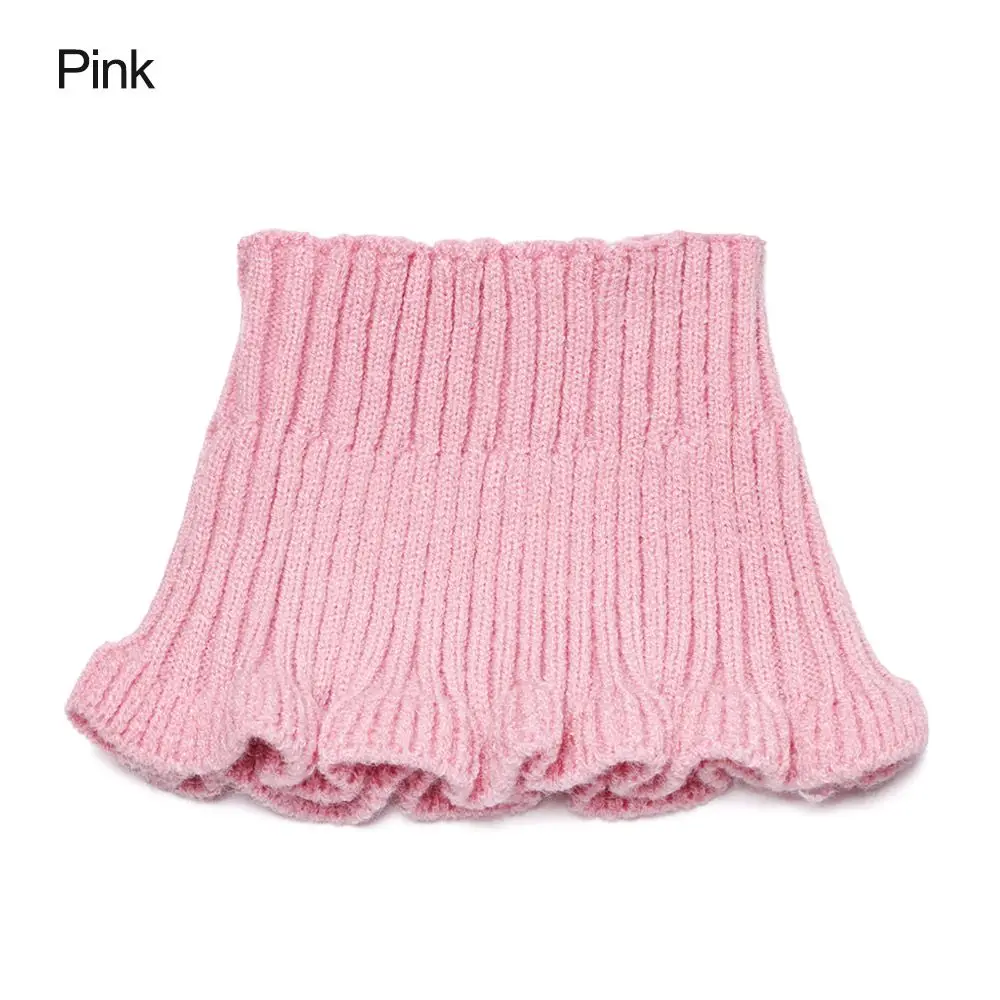 Bufanda de cuello falso tejida con cuello alto desmontable a prueba de viento para mujer con orejas de madera