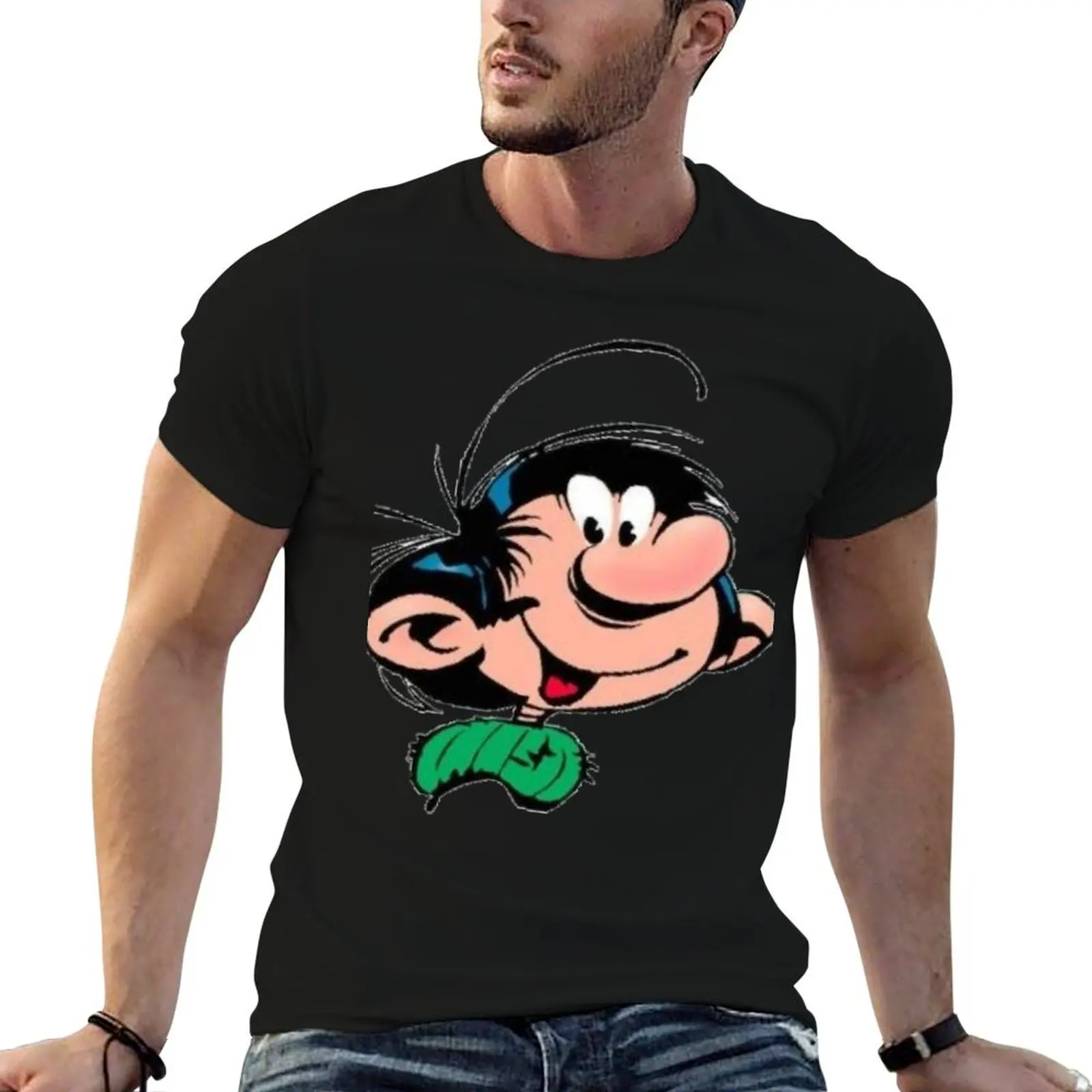 

Gaston lagaffe T-Shirt t shirt men 100% cotton luxury brand funny t shirts man T-Shirt