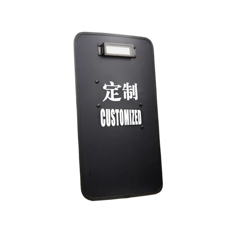 Hand-Held Arc-Shaped Border Defence IIIA Anti-Riot Ballistic Shield PE Ultra-high Molecular Weight Polyethylene