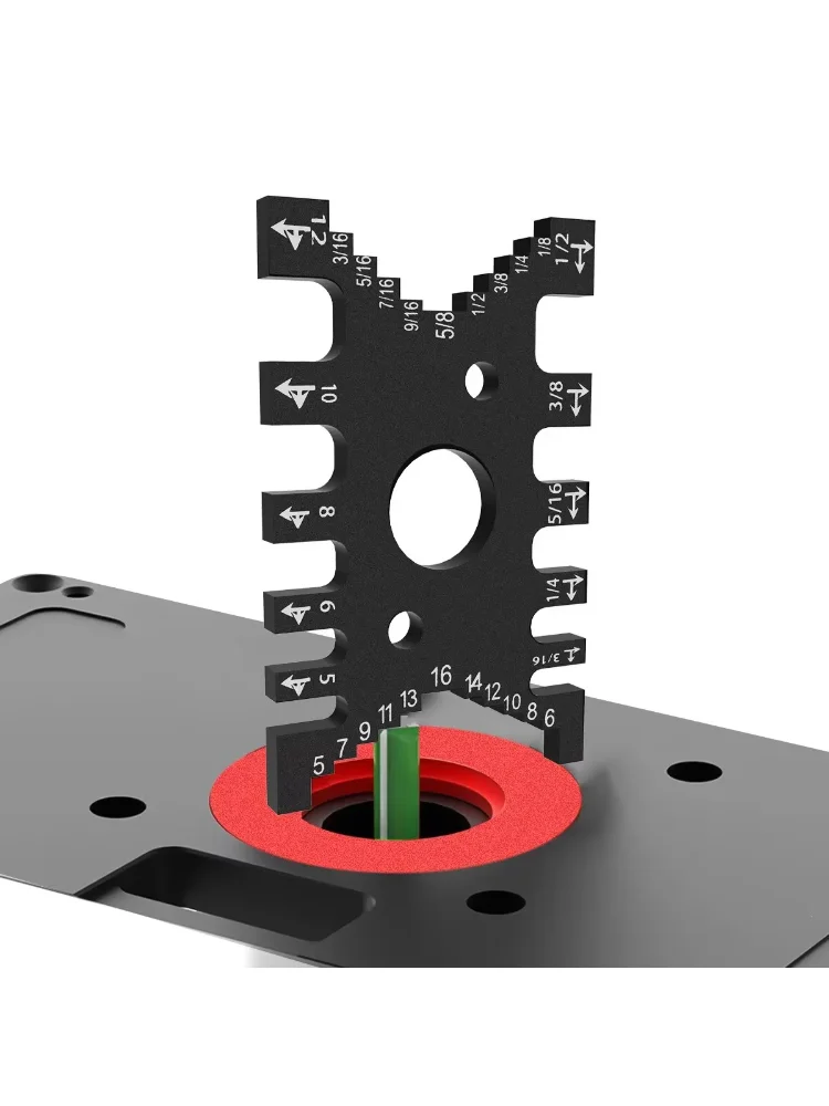 Aluminum Dovetail Jig Woodworking Tenon Caliper Height Measuring Gauge Precision Tenon Gaps Gauge Metric/Inch Tenon Caliper