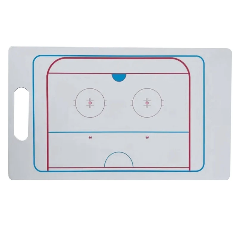 Description Picture 3 of itemWhite Ice Hockey Puck Training Match Coaching Clipboard Portable Ice Hockey Strategy Board Coach Gear