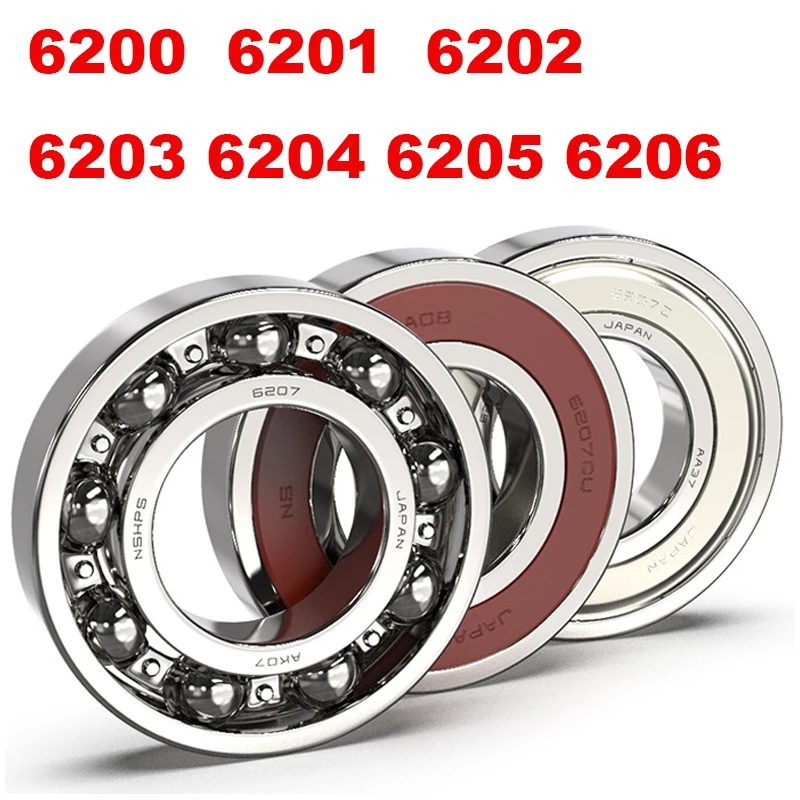 High Quality Bearings 6200 6201 6202 6203 6204 6205 6206 ZZ DDU High Speed Bearings Japan NSK Imported  16x32x9mm Bearing