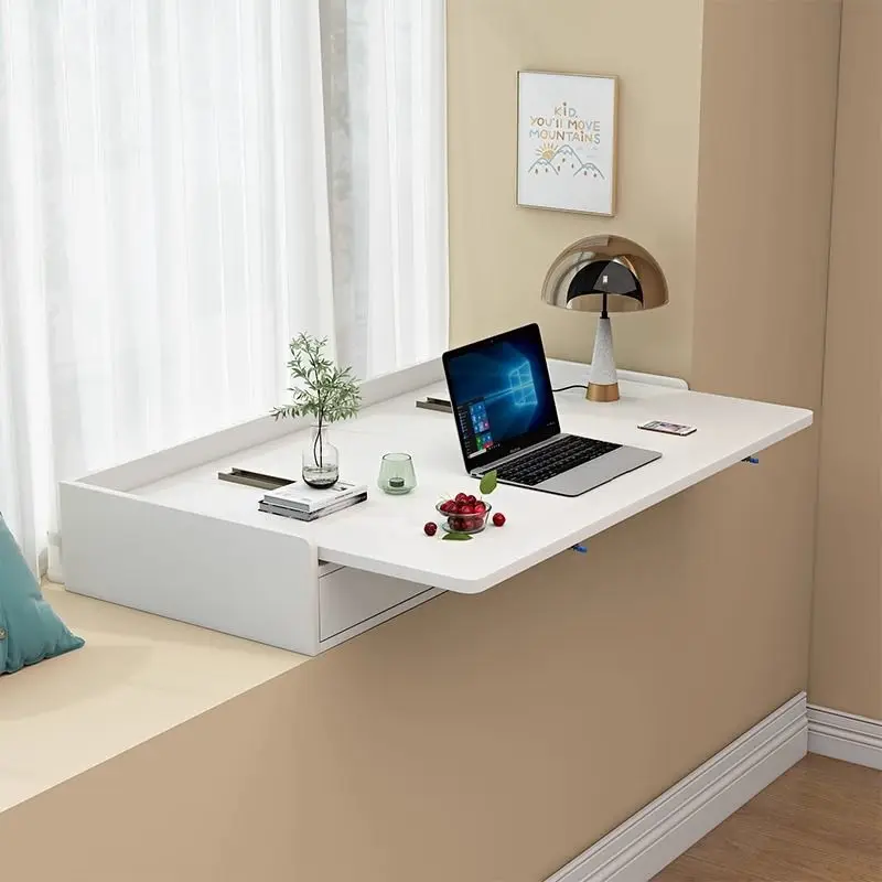 bay window retractable storage cabinet integrated household bedroom window sill storage