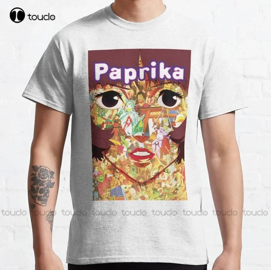 Camiseta clásica de color con diseño de dibujos animados de Paprika Paprika, camisetas extragrandes personalizadas para adultos y adolescentes, moda unisex, divertida, nueva