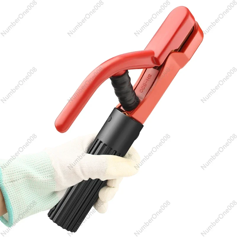 

Профессиональный сварочный зажим, латунный держатель электрода 300/800А с термостойкой ручкой, противоскользящий изолированный сварочный инструмент