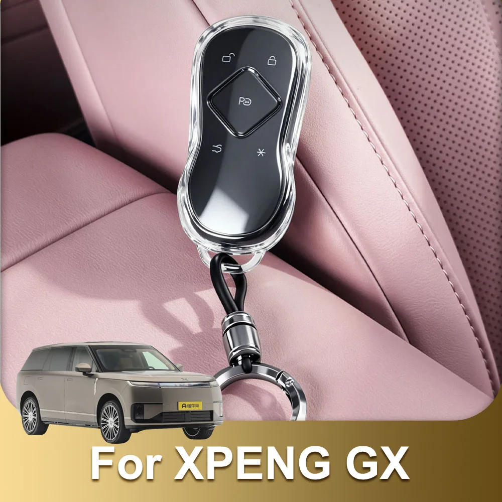 

Fit For Xpeng GX TUP Ttransparent Key Protection Cover Automotive Modification Supplies Anti Fall Key Cover Invisible Protection
