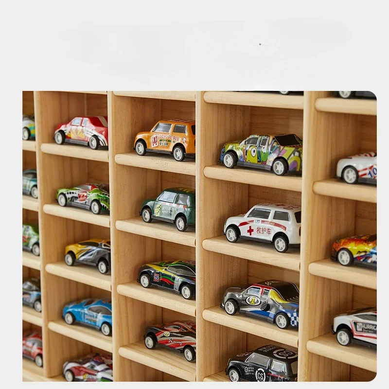 Small Car Storage Rack Wall Toy Storage Rack Multi-layer Car Model Display Rack Kids Wooden Toys Storage Cabinet Shelf Organizer