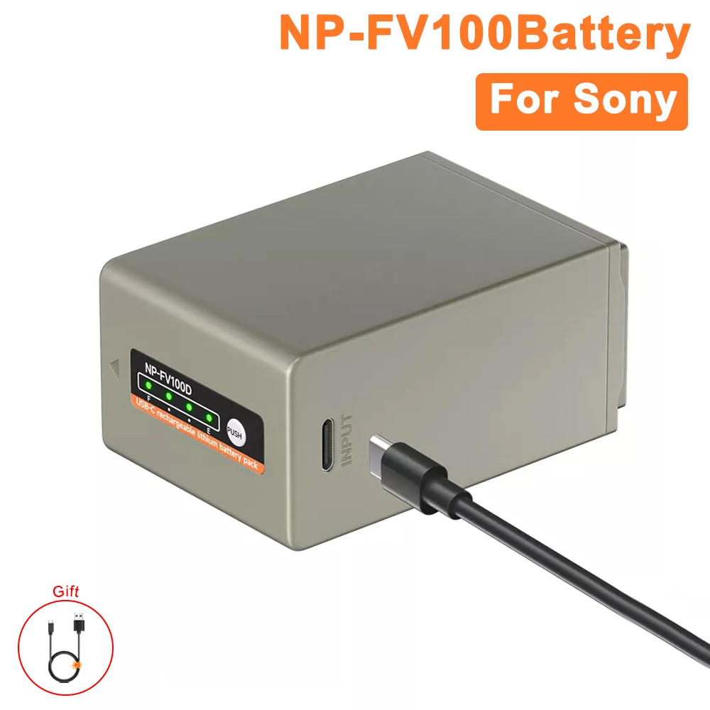 NP-FV100 NP FV100 Battery For Sony DCR-DVD103 XR100 HDR-XR550/E HDR-XR350E HDR-XR150E Camera Battery