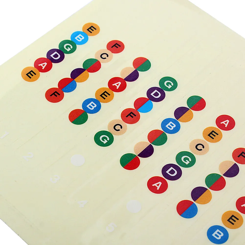 Guitar Fretboard Stickers 6 String Fingerboard Note Labels for Beginners Learning Chords and Scales