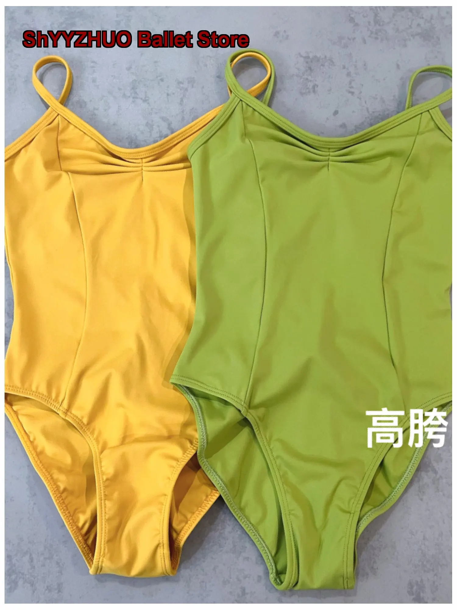 Women's Adult Ballet Leotard Art Exam Dance Leotard Gymnastics High Cut Bare Back Spaghetti Strap One-Piece Dress Basic Training