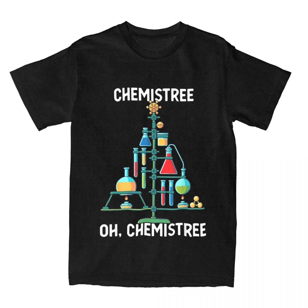 Oh Chemistree Funny Christmas Tree Chemistry Chemist Xmas Men T Shirt Chemical Tee Shirt Science T-Shirts Cotton Plus Size Tops