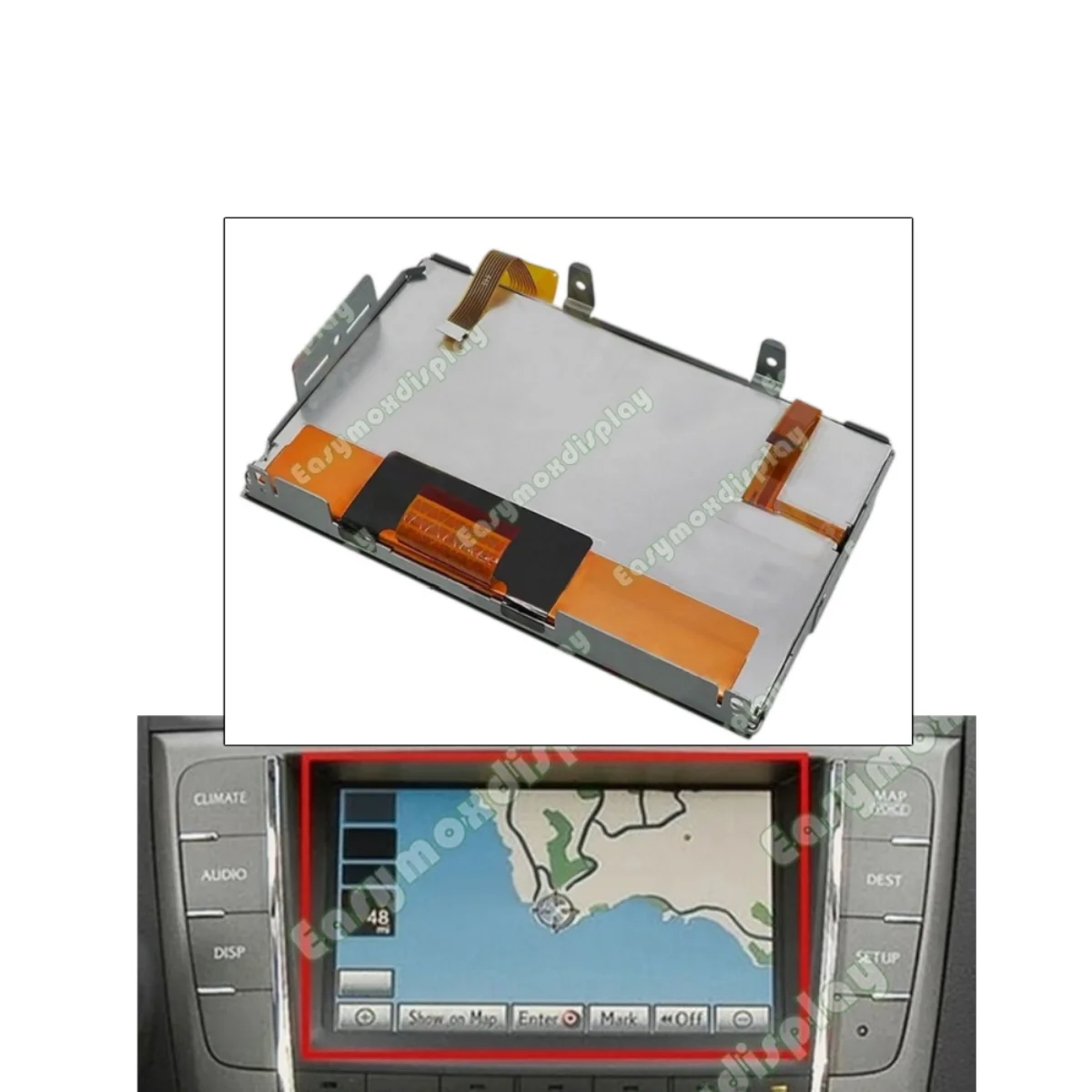 For 2010-2014 Lexus IS250 IS350 ISF OEM Toshiba Navigation LCD Screen Display Replacement