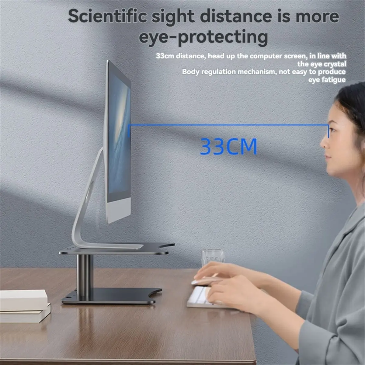 A55T Monitor Stand - Desktop Organizing Stand for Computer, Laptop, Printer, Tablet PC -Enhance Productivity & Comfort