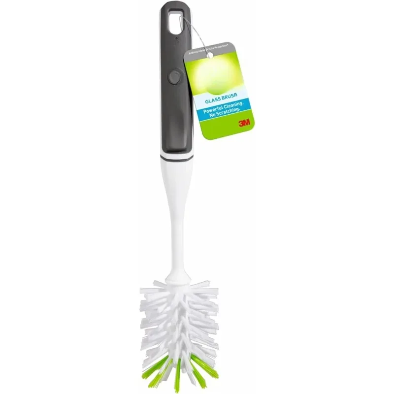 

Щетка для стеклянных и бутылок с водой, долговечная, безопасная на стеклянной посуде, шейкерные бутылки, кухонные комбайны и многое другое, нескользящая ручка