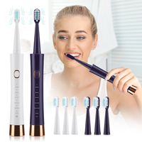 Electric Sonic Toothbrush USB Charge Rechargeable Waterproof Electronic Tooth Brushes Replacement Heads Adult Waterproof