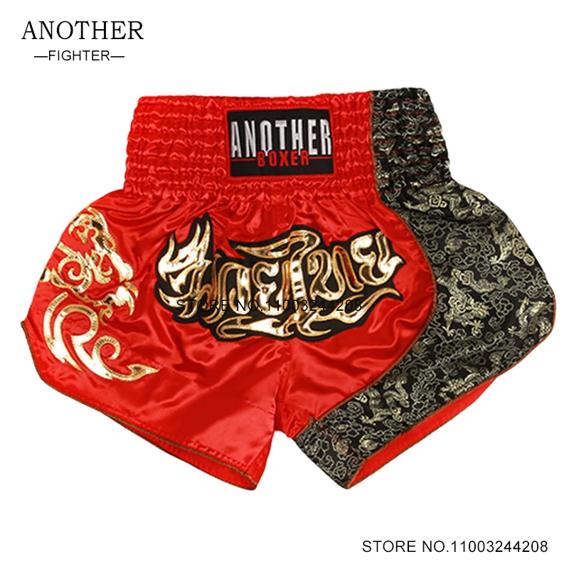 

Shorts Muay Thai Retro Boxing Shorts Men Women Child Boys Girls Satin Gym MMA Training Cage Fighting Grappling Kickboxing Pants