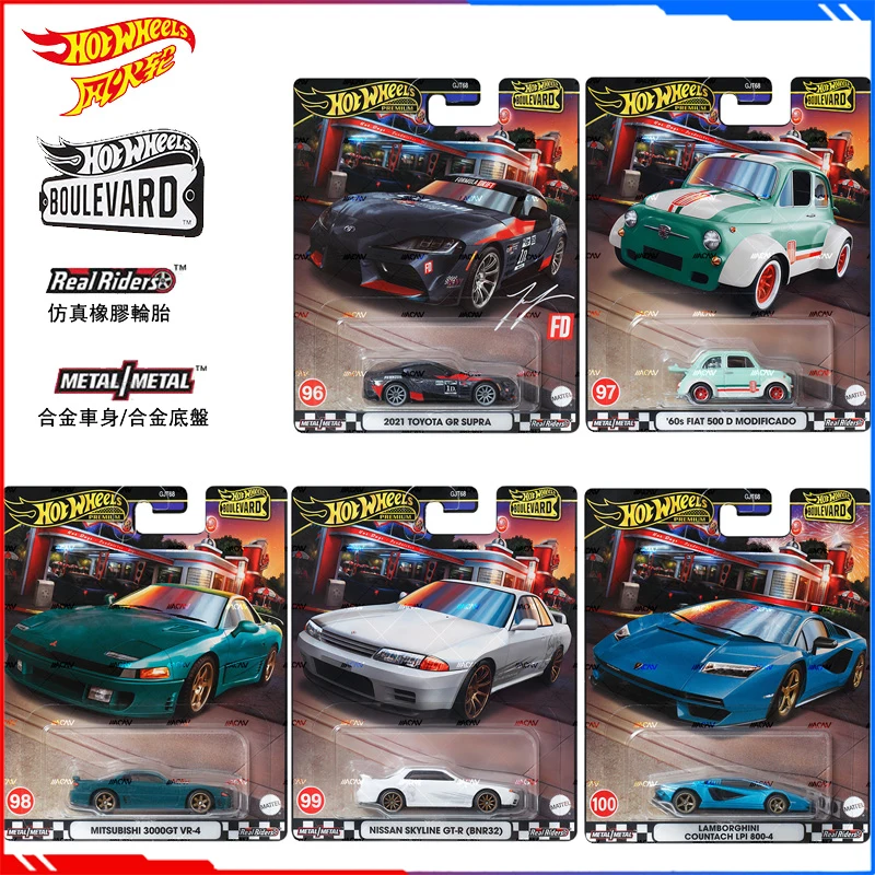 

Hot Wheels 2024 Boulevard 20 Series Car Models Alloy Nissan Gtr32 Fiat 500d 3000gt Car Model Room Ornament Collection Boy Gift