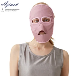 Electromagnetic radiation protective mulberry silk lining face mask Computer, Mobile phone EMF shielding skin friendly face mask