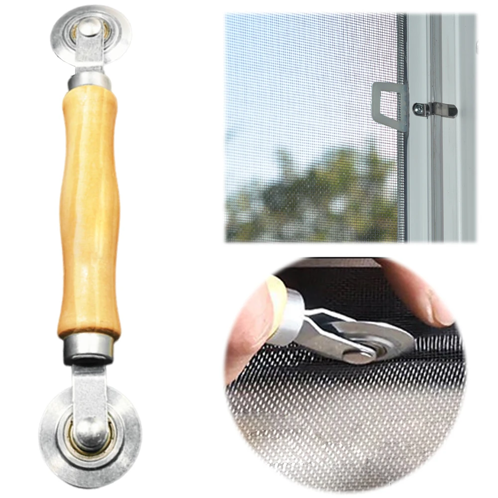 Metal Wheel Handle Roller LED Strip Light Install Tool Double-Head Pressure Pulley Easily Hand Crank Spline Roller Hand Tools