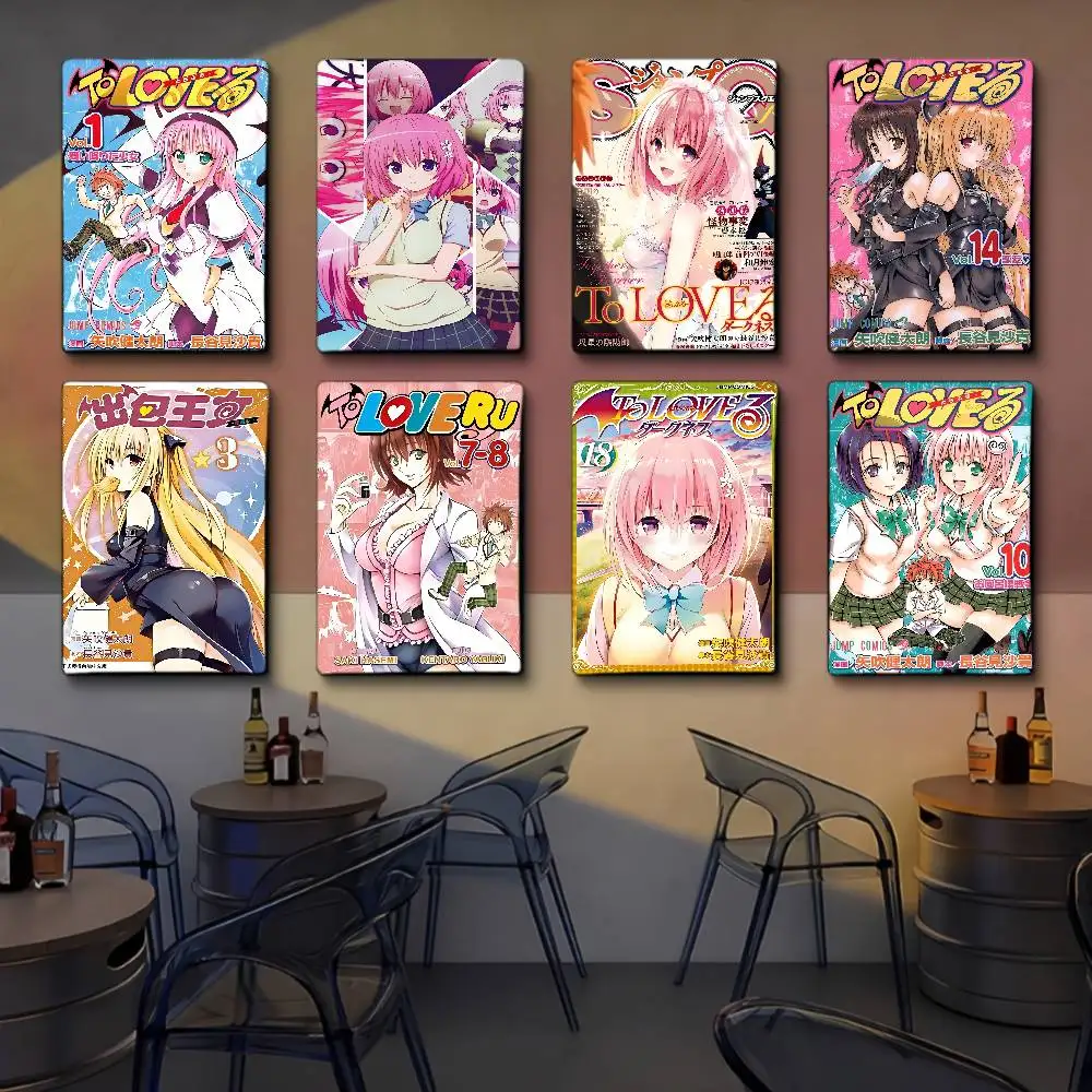 アニメ T-To L-Love R-Ru クラシックヴィンテージポスター ホワイトペーパープリントポスター アートワーク かわいい部屋の装飾