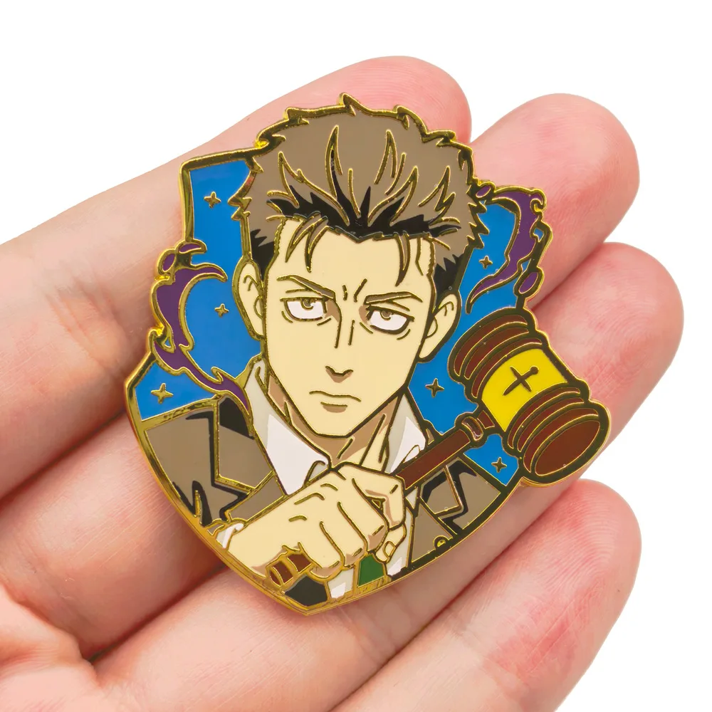 Dignified Magic Man Metal Badge Trendy Formal Suit Magical Figure Enamel Brooch Multi-use Scarf Suit Hat Decor Pin For Youth