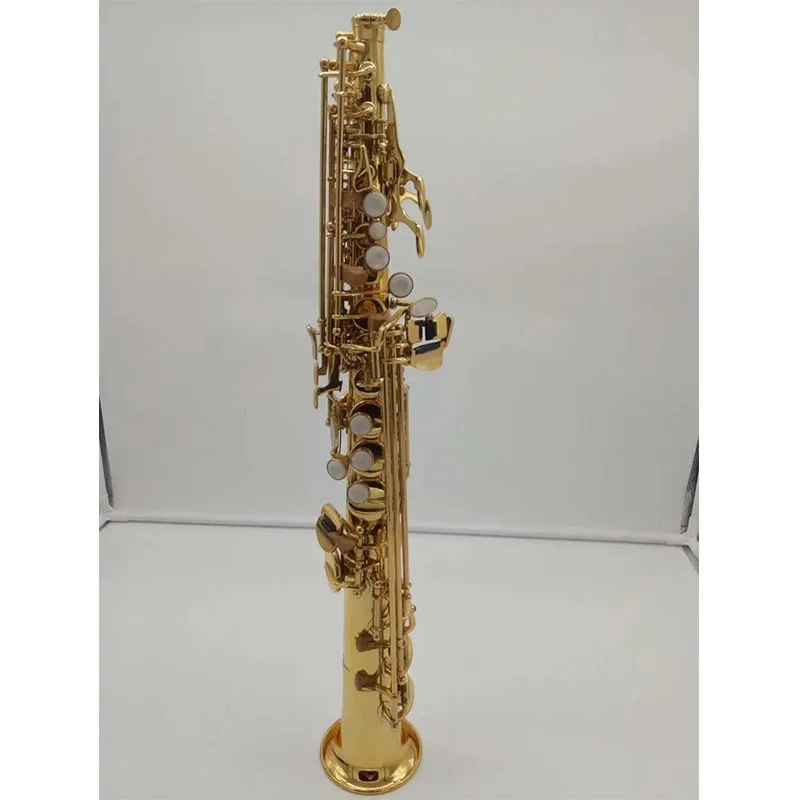 

New Arrival Soprano Saxophone B flat Gold Lacquer Musical instruments saxophone playing Professional