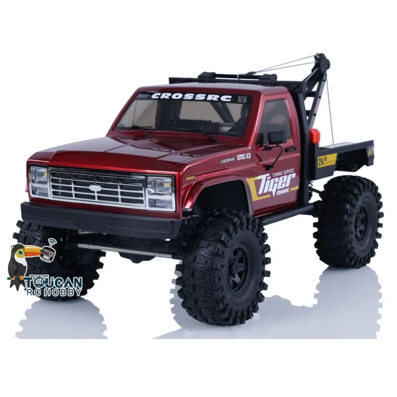 Super Deal 1/8 CROSSRC EMO X3 Rescue Towing Car 4x4 Differential Lock Brushed Motor ESC RC Crawler for Emergency Simulation