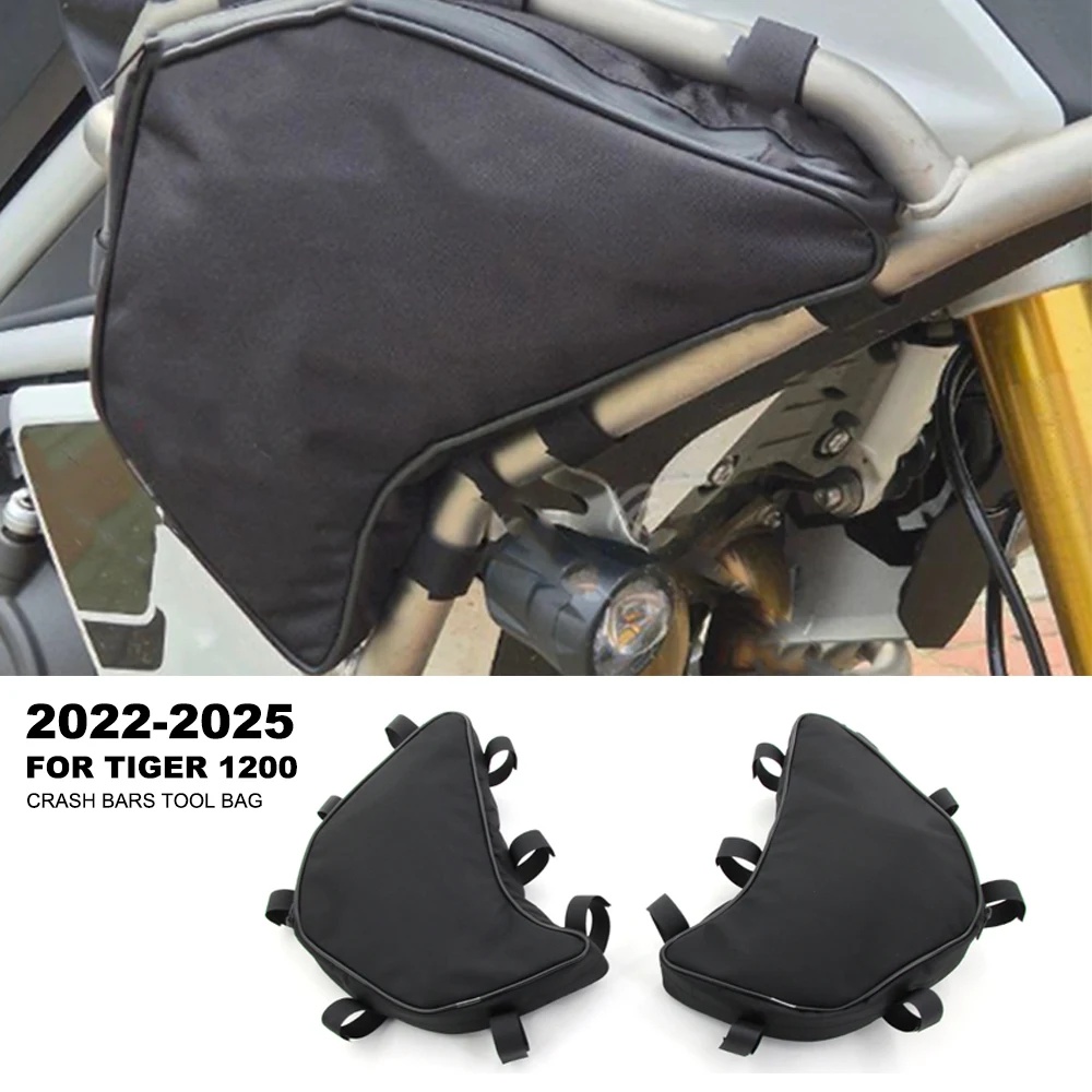 

Оригинальная сумка для инструментов для ремонта бампера для Tiger 1200, водонепроницаемая сумка для крепления на раму и защитные дуги, для моделей 2022-2025 годов