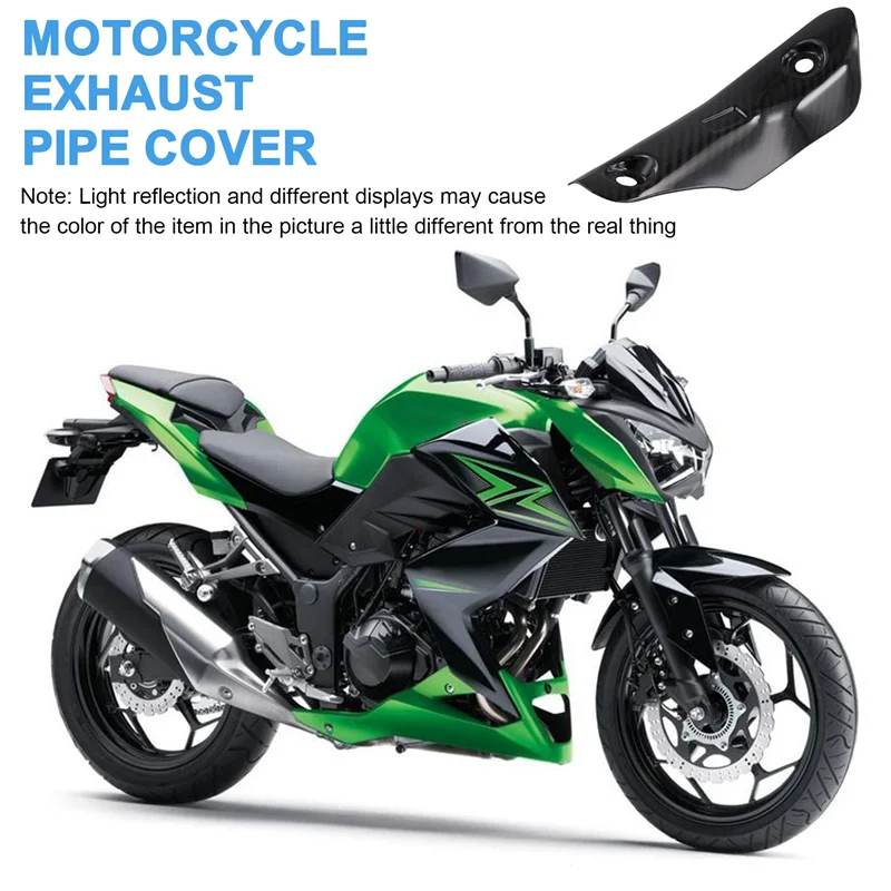 

Motorcycle Exhaust Front Link Pipe Carbon Fiber Heat Shield Cover For Kawasaki Ninja ZX-4R ZX-4RR ZX4R ZX4RR